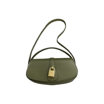CELINE Tabou Cow Leather One Shoulder Handbag Mini Women's Green