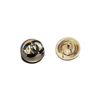 CHANEL Metal, Resin Stud Earrings Unisex Gold