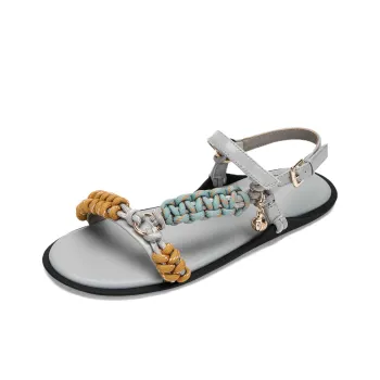 73Hours Cream Soda One Strap Sandals 3cm Women's Gray
