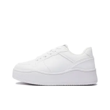 VKOI 1999 Slip Resistant Lightweight Height Increasing Low Top Skateboard Shoes Women's White