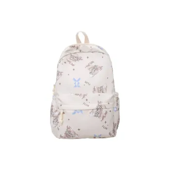 AIBAG Nylon Backpack Unisex White/Black/Purple/Green/Blue/Pink