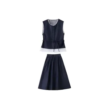 DOSOHEB Two Piece Skirt Sets Women's