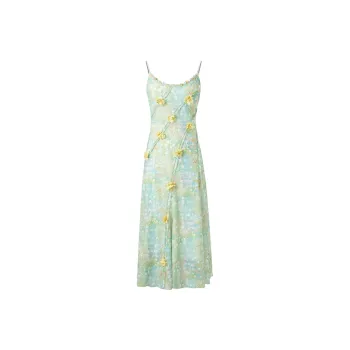 ACAINES Slip Dresses Women's Lime Green
