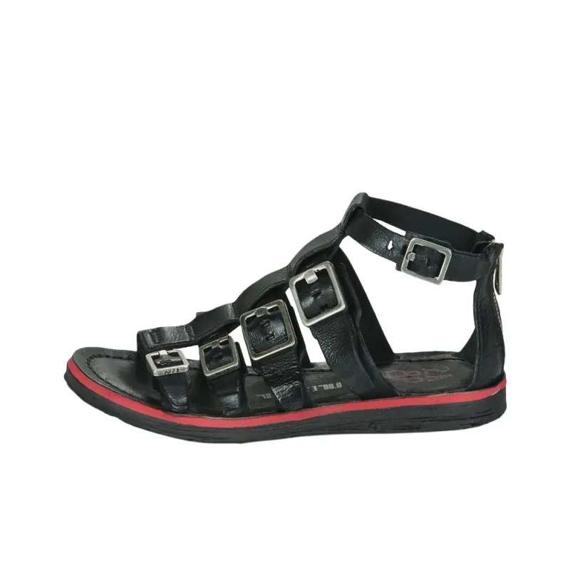 AirStep BUSA BUCKLE Roman Sandals Women's Black-0