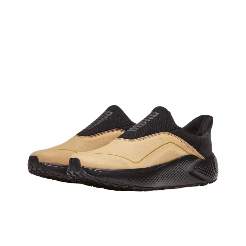 PUMA Softride Pro Anti Slip Wear Resistant Low Top Casual Shoes Men's Black Gold-1