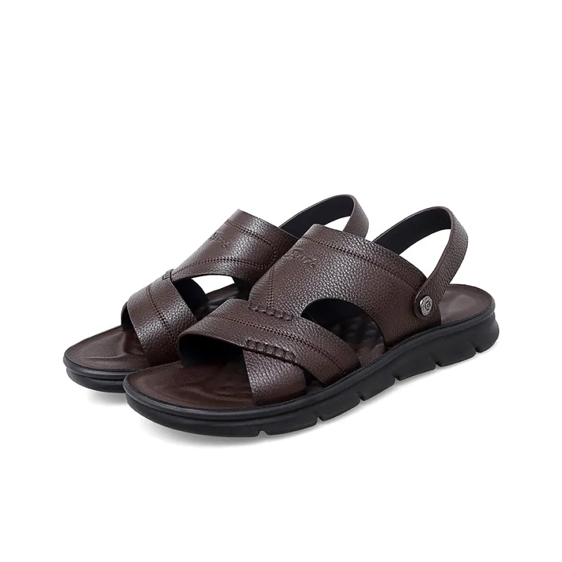 GESENLANG Beach Sandals Men Black/Brown-7