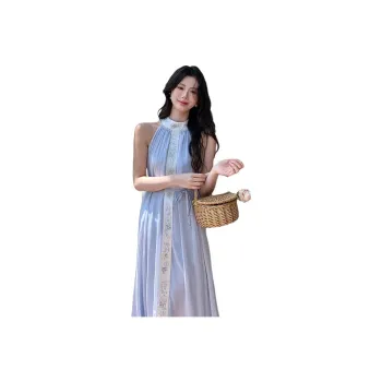 SNZX Slip Dresses Women's Blue Dress