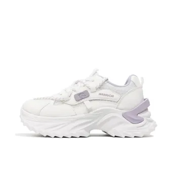 Warrior Abrasion Resistant Breathable Height Increasing Low Top Chunky Sneakers Women's Beige Light Purple