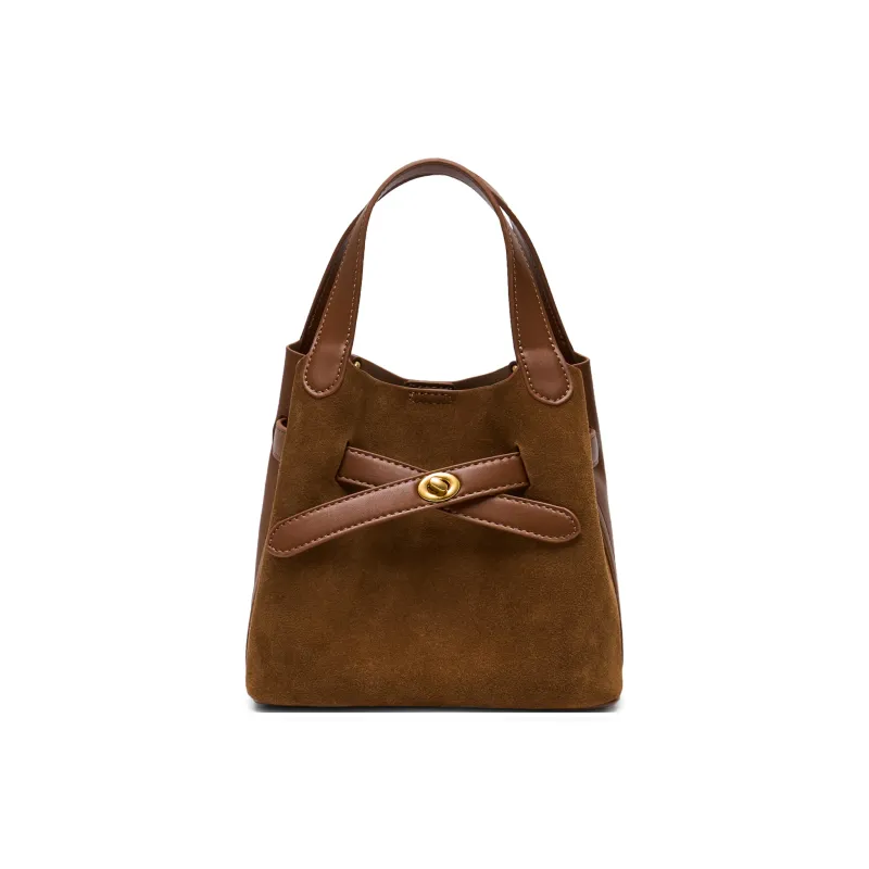 Teenmix Artificial Leather Handbag Regular Unisex Dark Brown-0