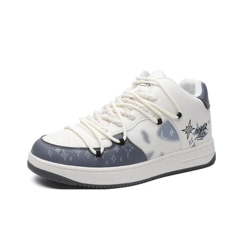 ABIDJAN Graffiti Lightweight Mid Top Skateboard Shoes Unisex-1