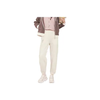 QIAODAN Sports Life Collection SS25 Knitted Sweatpants Women's Cream White