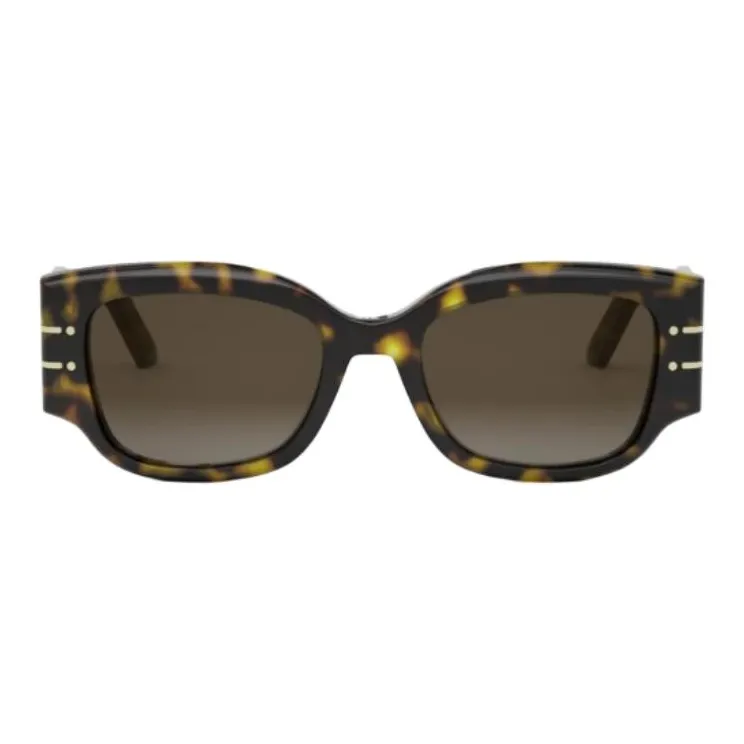 DIOR Rectangular Sunglasses Unisex Brown-1