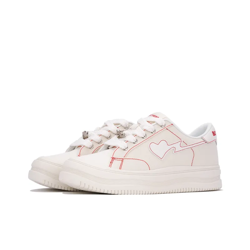AND U Anti Slip And Wear Resistant Height Increasing Low Top Heartfelt Connection Skateboard Shoes Unisex-13