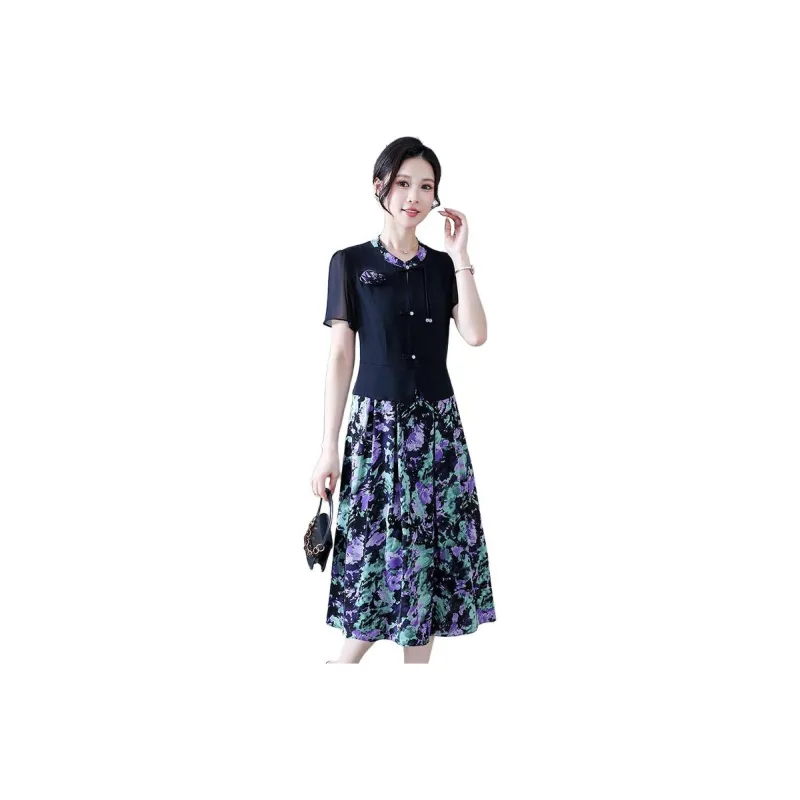 YIRANCHUN Short Sleeved Dress Women's-0