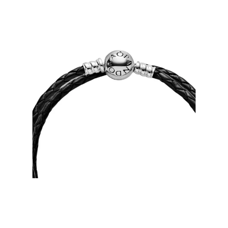 Pandora Leather Bracelets Unisex Black-1