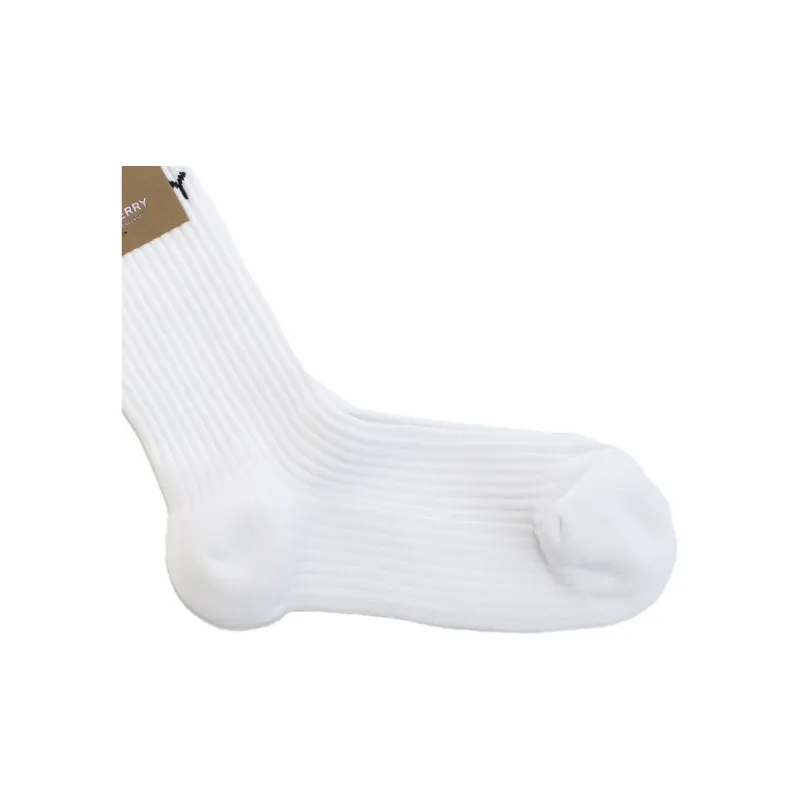 Burberry SS22 Knee High Socks Men's 1 Pack White-2