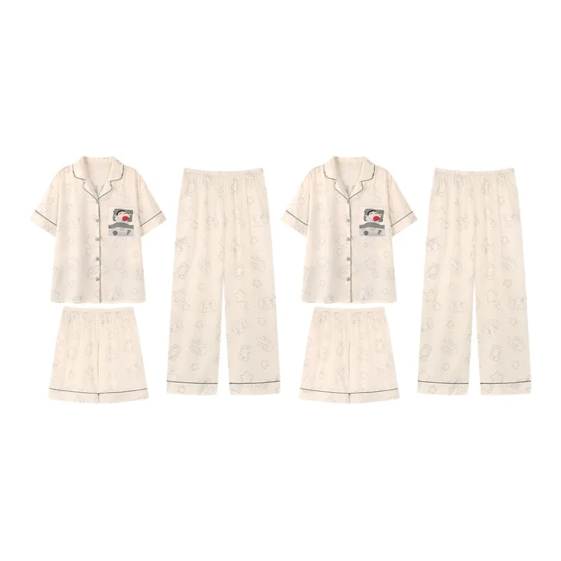 Cotton Gene Pajama Set Women's Combo Set-32