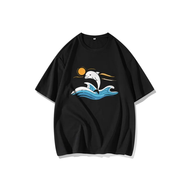 FAIRWHALE Drop Shoulder Sleeve T Shirt Women's-3