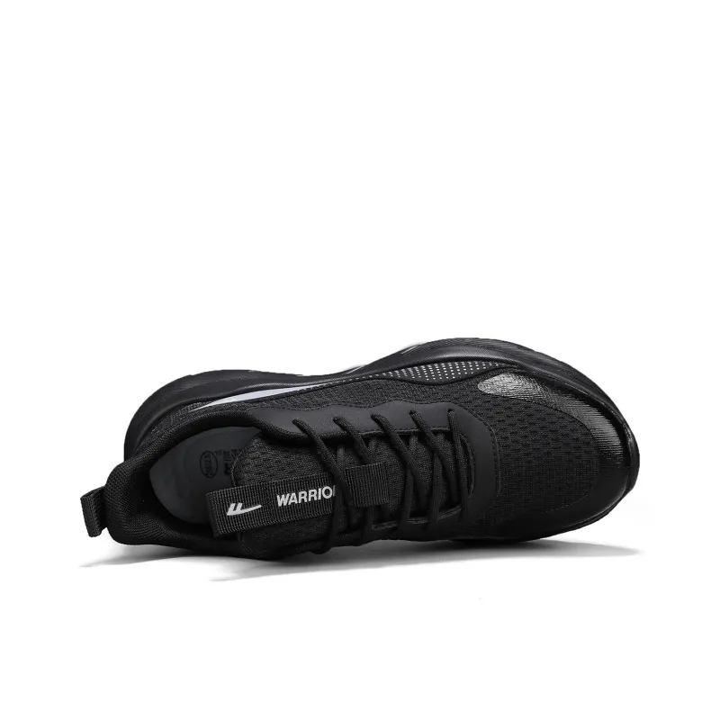 WARRIOR Running Shoes Men Low Top White Black Blue-18