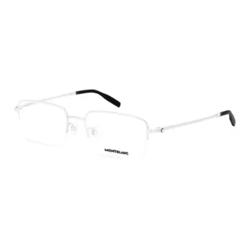 MONTBLANC Titanium Alloy Rectangular Eyeglass Frames Men's Silver