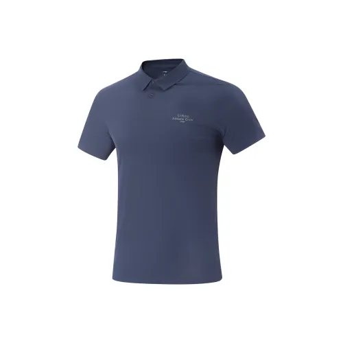 LiNing Fitness Series Polo Shirt Men's Twilight Indigo