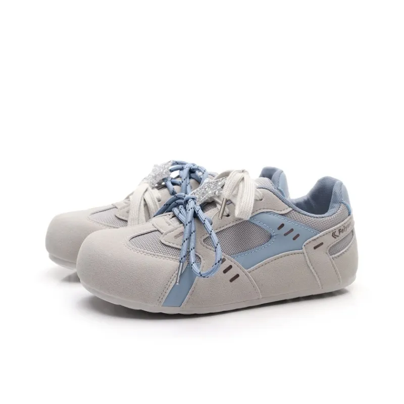Feiyue Girly Heart Series Slip Resistant, Abrasion Resistant, Lightweight Low Top Casual Shoes Women's Gray Blue-1