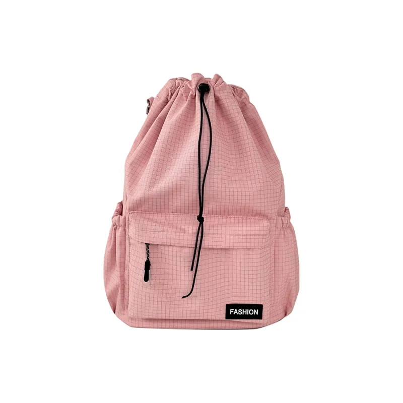 Yalu Nylon Backpack Regular Unisex Black/Pink/Yellow/Gray/Khaki/Sky Blue-2