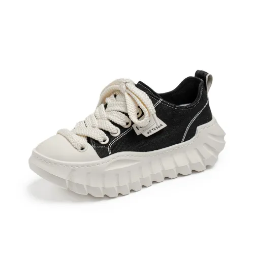 SUPEREDGE Breathable Lightweight Rebound Low Top Casual Shoes Men's Black