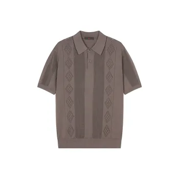 CROQUIS Black Thread Polo Shirt Men's