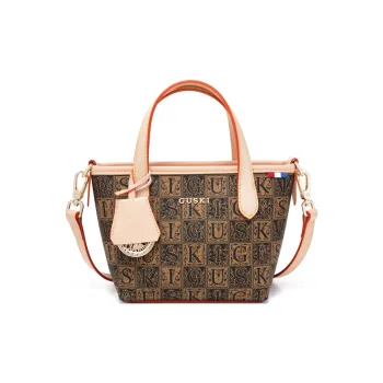 GUSKI Top Grain Cow Leather Crossbody One Shoulder Handbag Women's Multicolor
