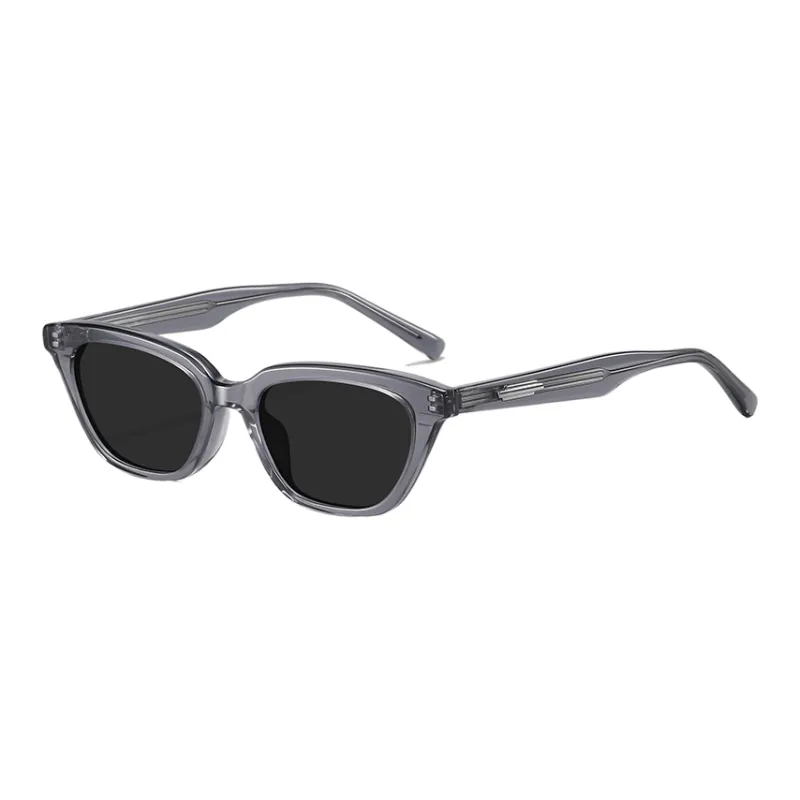 Thunder Pailong Plate And Metal Irregular Shape Sunglasses Unisex Black, White, Gray-5
