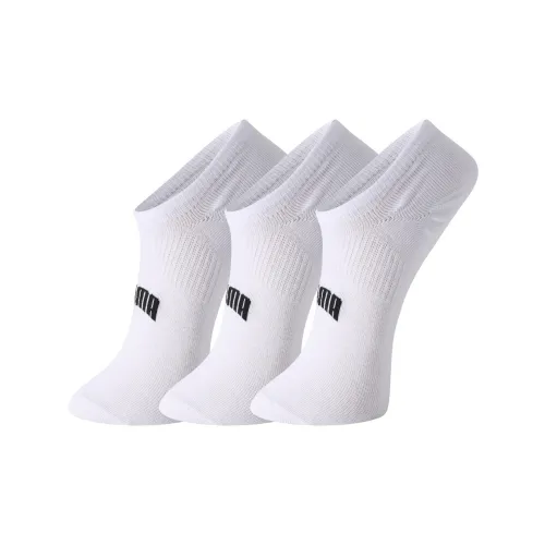 PUMA No Show Socks Unisex 3 Pack White