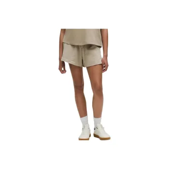 Lululemon Soft Jersey Mid Rise Curved Hem Short 3' Casual Shorts 3' Women's Khaki