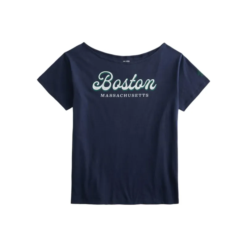 Hollister T Shirts Women's Marine Blue-0