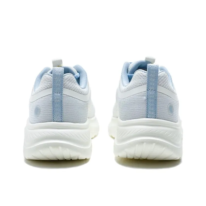 QIAODAN Anti Slip Wear Resistant Low Top Casual Running Shoes Women's Ivory Sunlight Blue-4