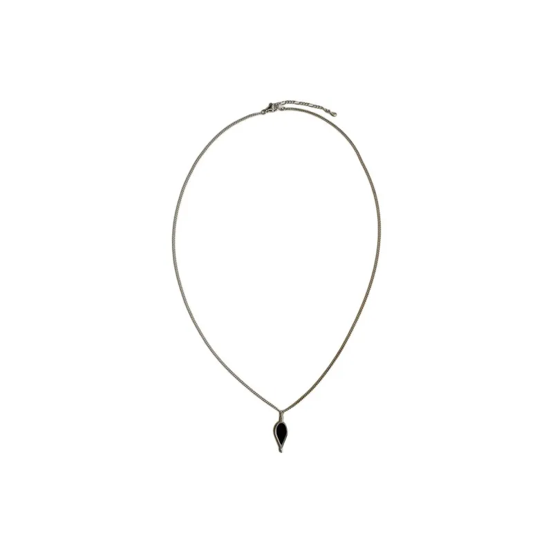 OLIO E ACETO 925 Sterling Silver Necklaces Unisex Black-1