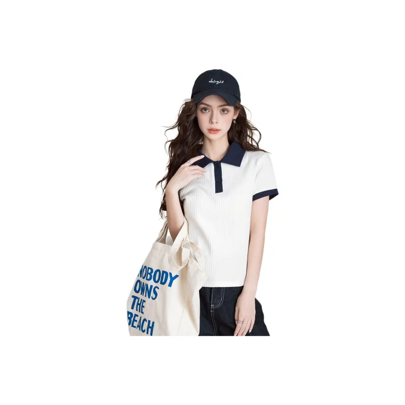 FAWENXIANGZI T Shirts Women's White-0