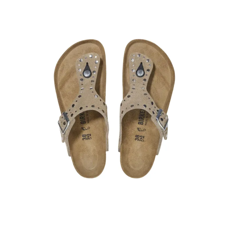 Birkenstock Gizeh EVA Abrasion Resistant Flip Flops Women's Taupe Narrow-3