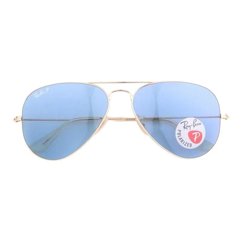 RayBan Metal Aviator Sunglasses Unisex Gold-1