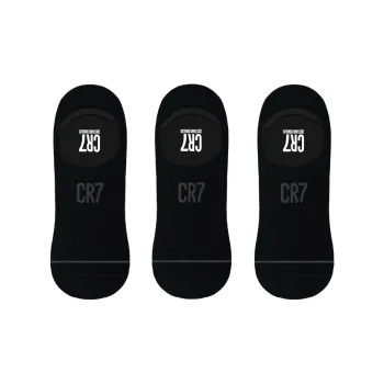 CR7 CRISTIANO RONALDO No Show Socks Men's 3 Pack Black