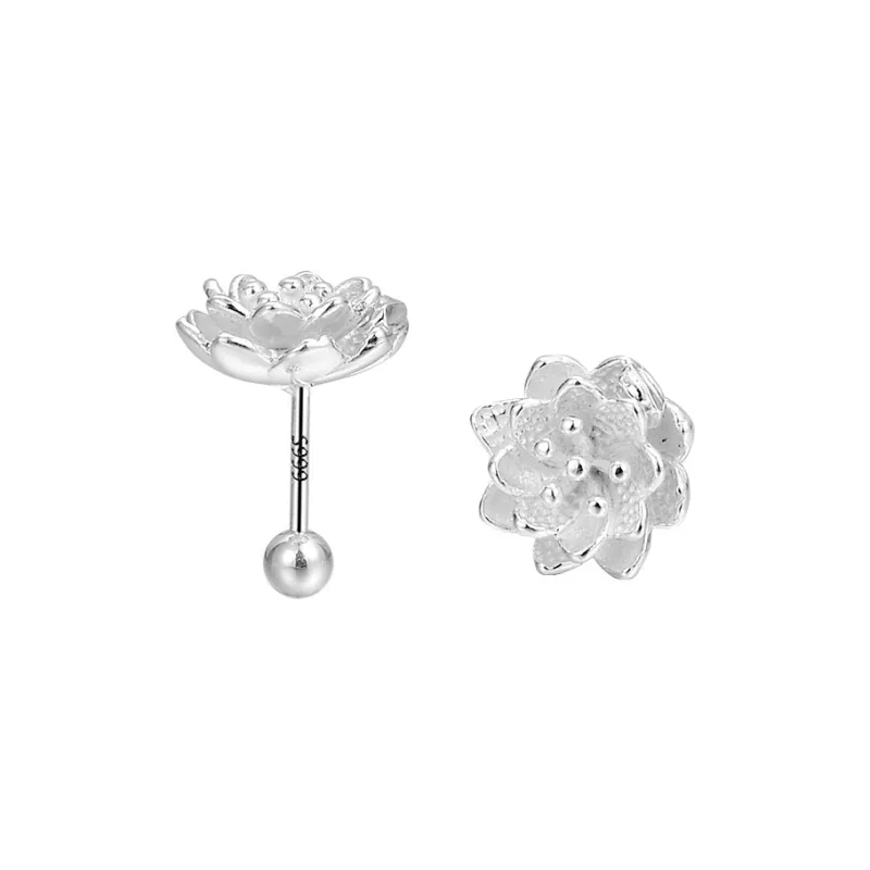 KILOH 999 Fine Silver Stud Earrings Women's-0