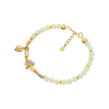 GANGCUI Hetian Jade Bracelets Green Jade Unisex