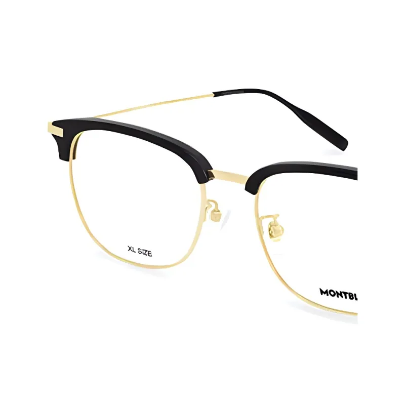 MONTBLANC Plate Frame With Titanium Alloy Irregular Shape Eyeglass Frames Men's Black-3
