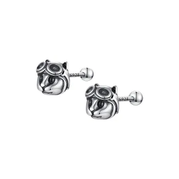 PUENTE 925 Sterling Silver Stud Earrings Men's