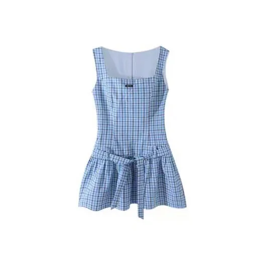 ABCMININ Slip Dresses Women's Blue-0