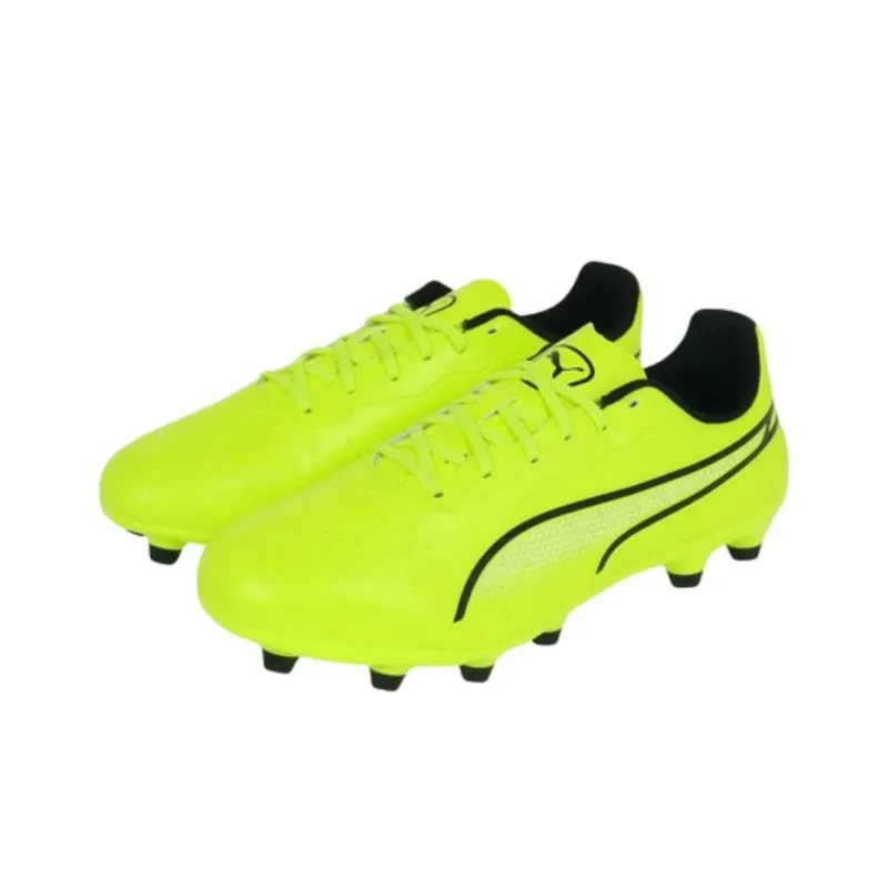 PUMA KING MATCH Anti Slip Wear Resistant Soccer Shoes Men's Yellow-2