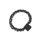 Coffee Series Twisted Fried Dough Smiley Face Hair Tie 1 Pack (Black)
