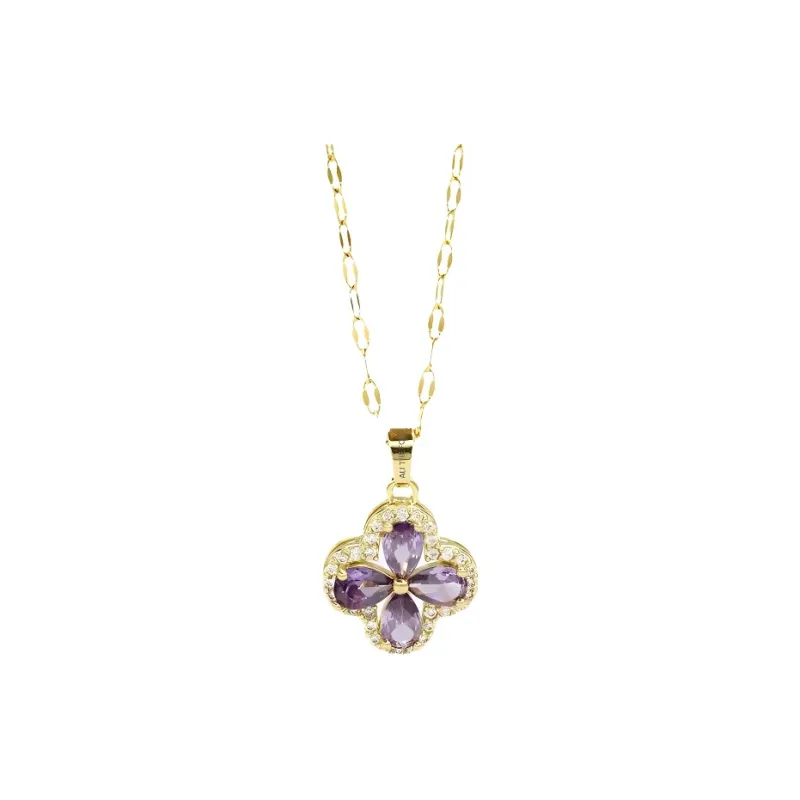 ALI THE FOX Titanium Steel Necklaces Women's-0