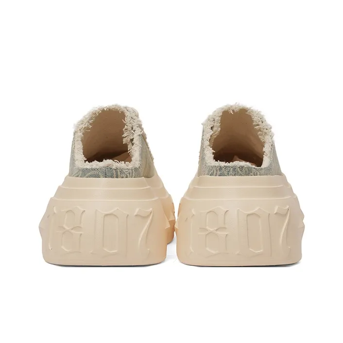 1807 Quiet Abrasion Resistant Closed Toe Slippers Unisex Beige-5