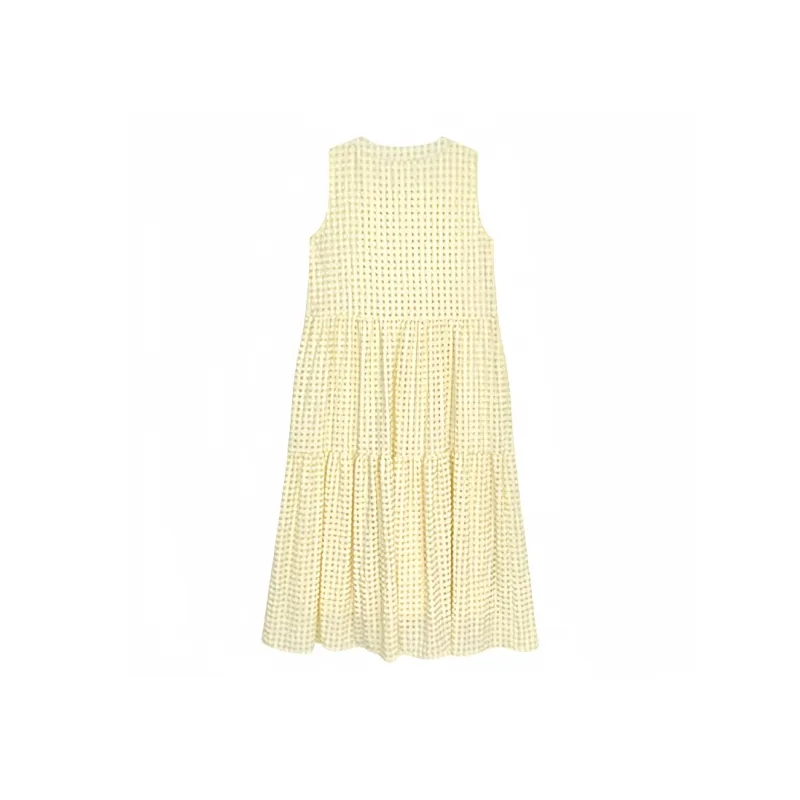 YGPRW Sleeveless Dresses Women's Yellow-1
